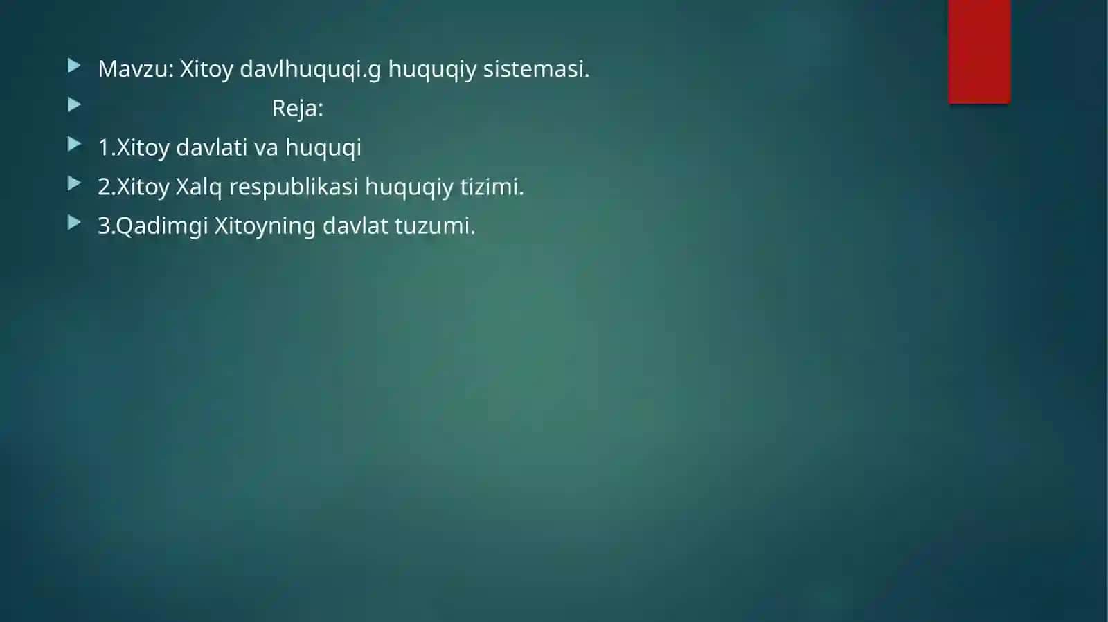 Xitoy davlati va huquqi 2