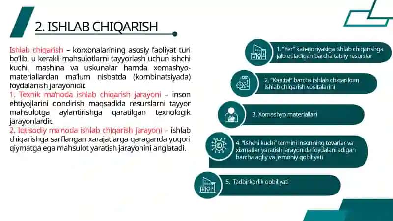 O'ZGARUVCHAN VA O‘ZGARMAS XARAJATLAR TAHLILI 2