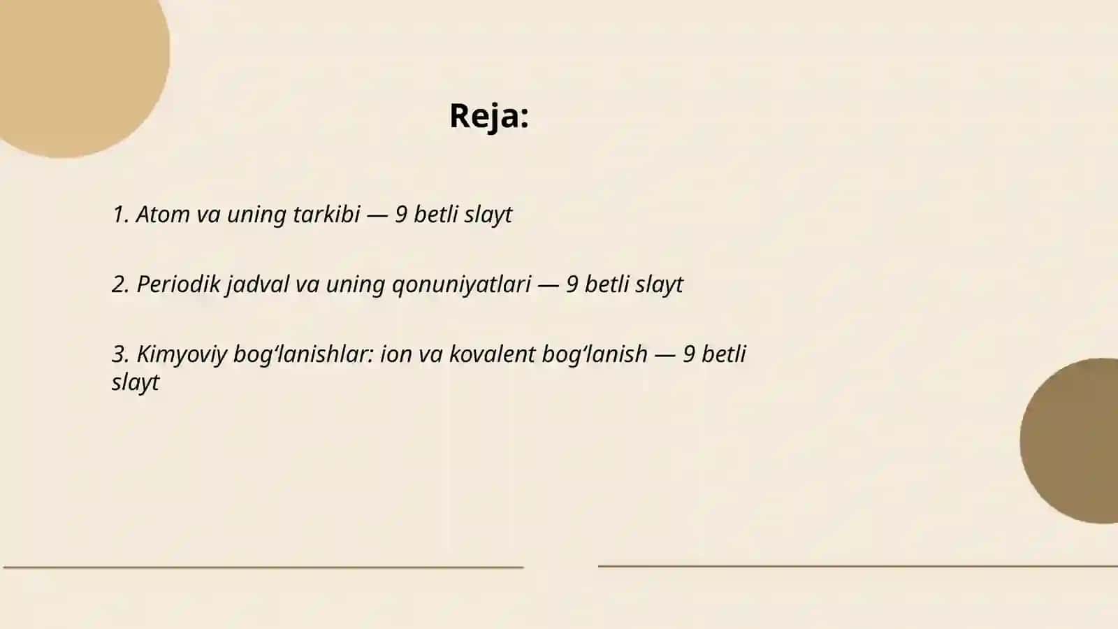 Atom va uning tarkibi - 9 betli slayt 2