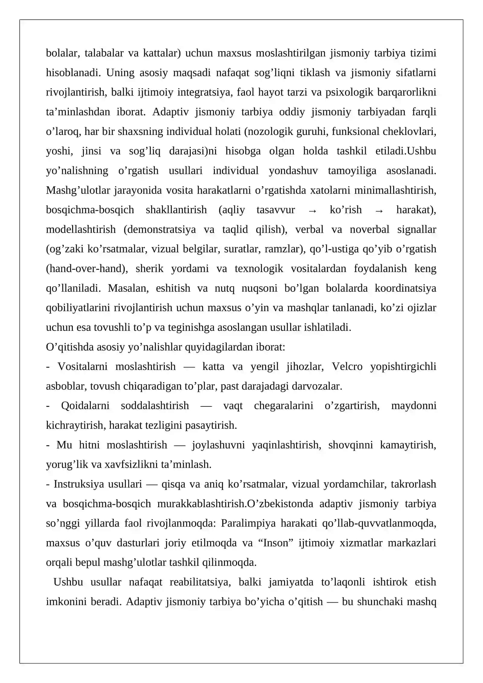 Adaptiv Jismoniy Tarbiya Bo'yicha O'rgatish Usullari 2