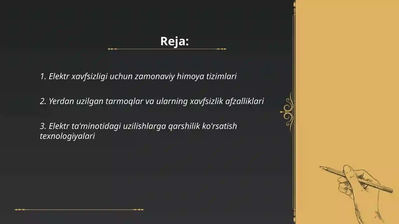 Elektr xavfsizligini taminlovchi zamonaviy texnika texnologiyalar 2