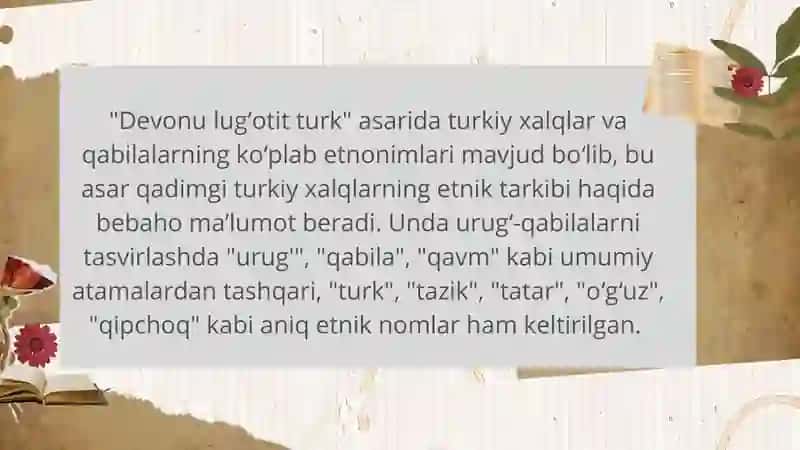 Devonu lugoti turkdagi etnonimlar 2