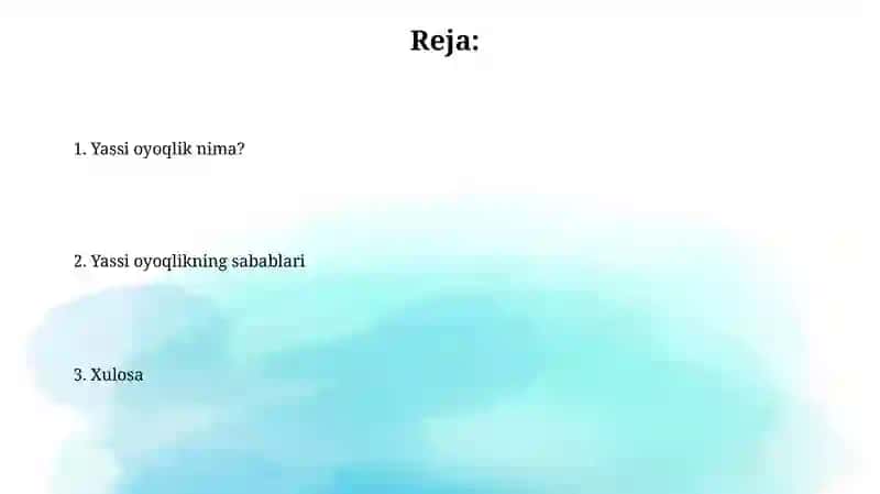 Yassi oyoqlik va uning kelib chiqish sabablari 2