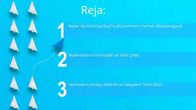 Kepler qonunlariga doir masalalar yechish metodikasi 2