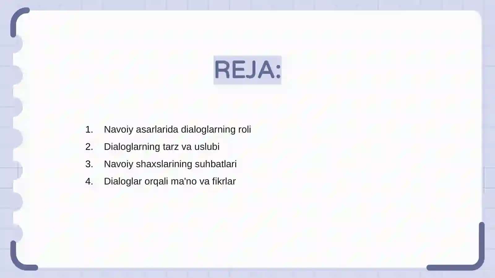 Navoiy asarlaridagi dialoglar ustida ishlash 2