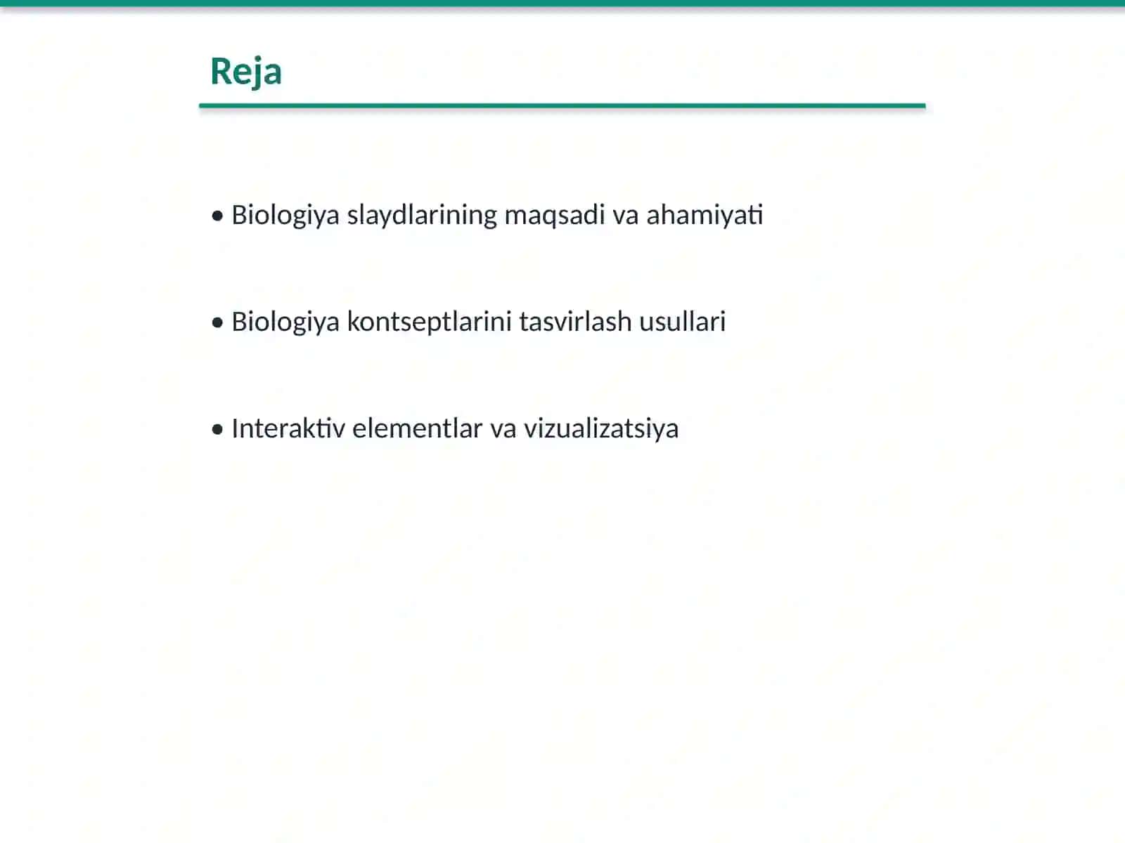 Biologiya fanidan foydalaniladigan slaydlar tayyorlash 2