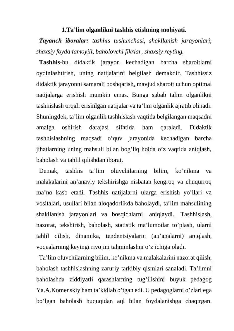 TA’LIM OLGANLIKNI TASHXIS ETISH YO’LLARI 2