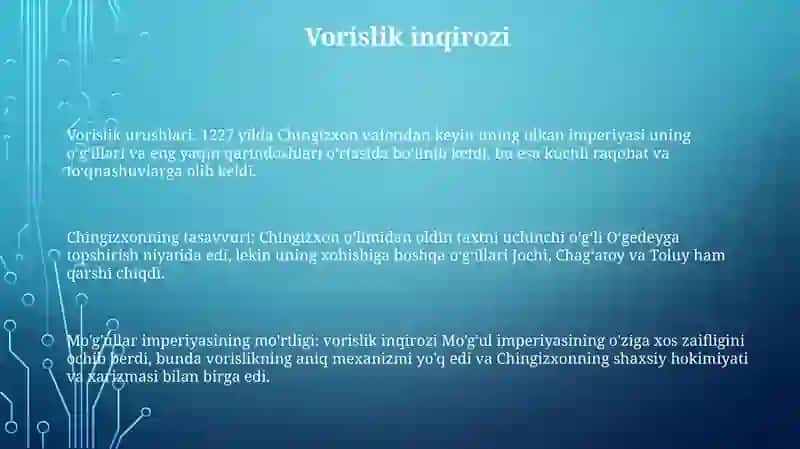 Chingizxon O'Limidan Keyin Mo'G'Ullar Imperiyasi 2