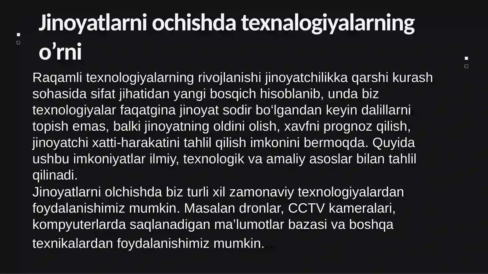 Jinoyatlarni ochishda va oldini olishda raqamli texnologiyalarni imkoniyatlari 2