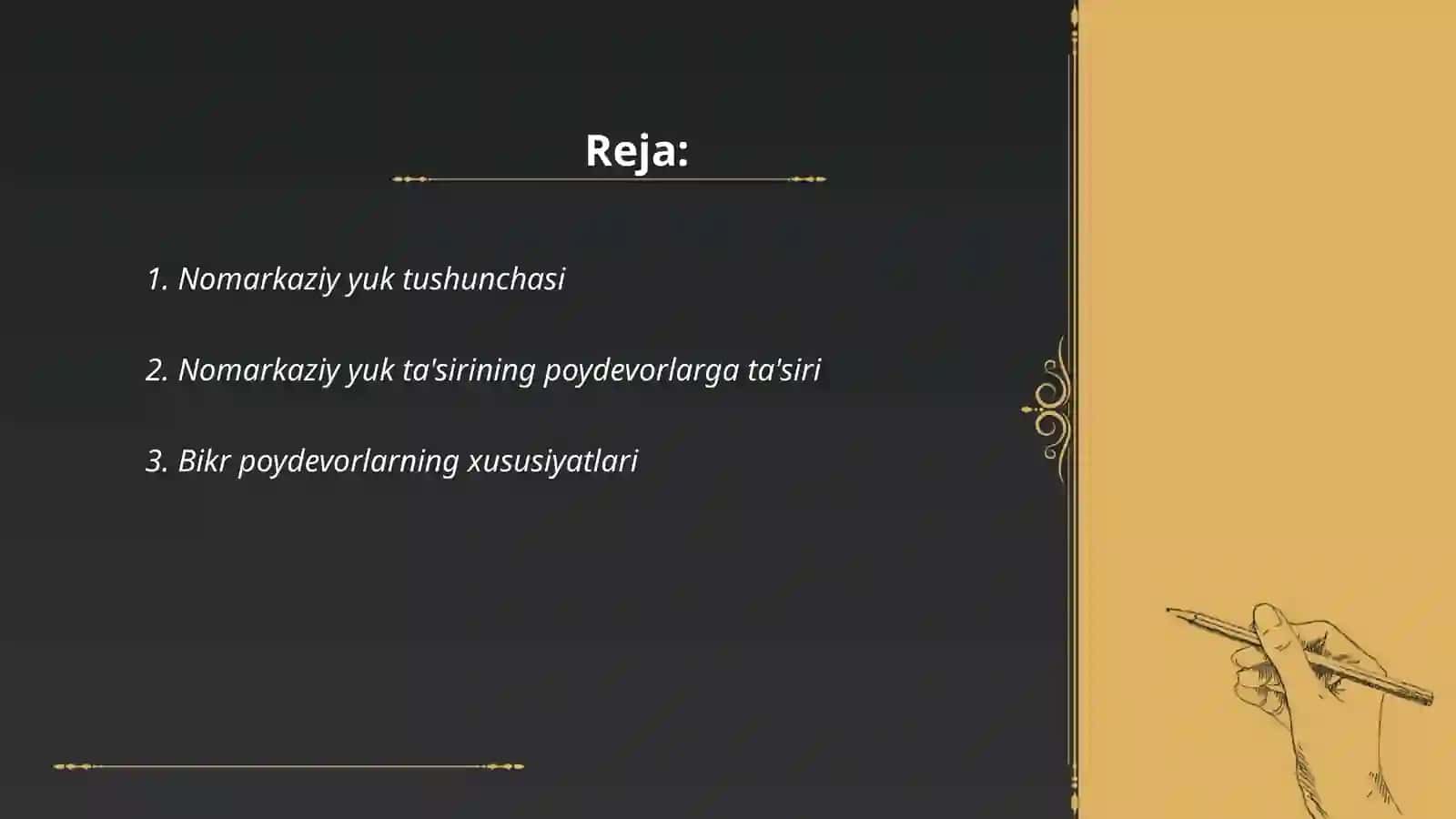 Nomarkaziy yuk tushunchasi va ta'siri 2