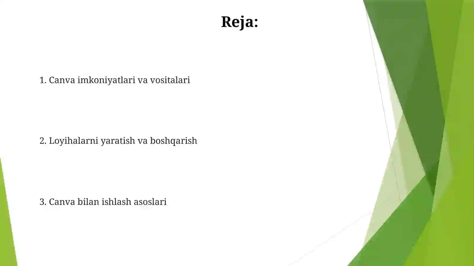 Canva imkoniyatlari va vositalari 2