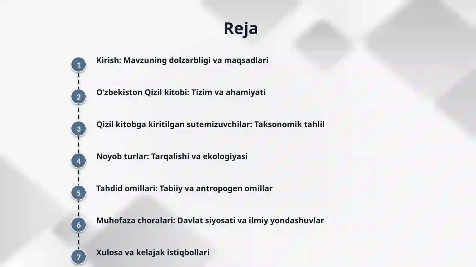 O‘zbekiston qizil kitobiga kiritilgan sutemizuvchilar va ularni muhofaza qilish 2