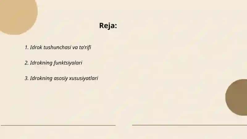 Idrok haqida tushuncha va uning xususiyatlari 2