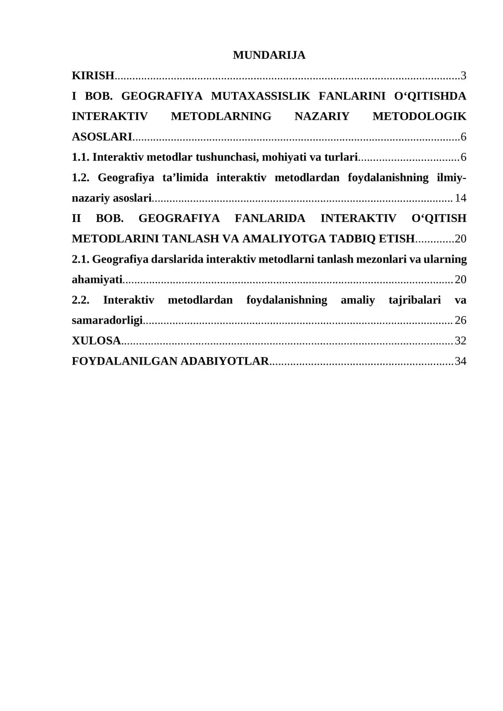 BOB. GEOGRAFIYA MUTAXASSISLIK FANLARINI O‘QITISHDA INTERAKTIV METODLARNING NAZARIY METODOLOGIK ASOSLARI 2