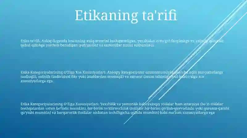 Etika Kategoriyalarining O'Ziga Xos Xususiyatlari 2