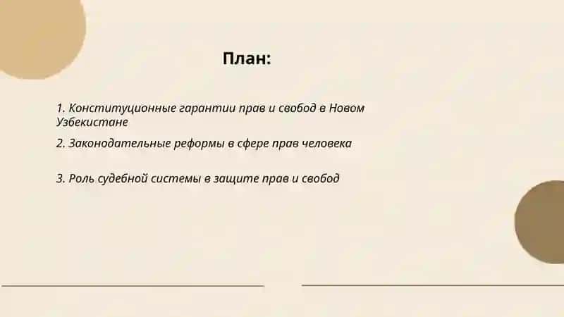 Создание гарантий прав и свобод человека в Новом Узбекистане 2