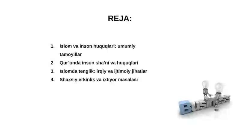Islomda inson huquqlari va erkinliklarining oʻziga xos xususiyatlari 2