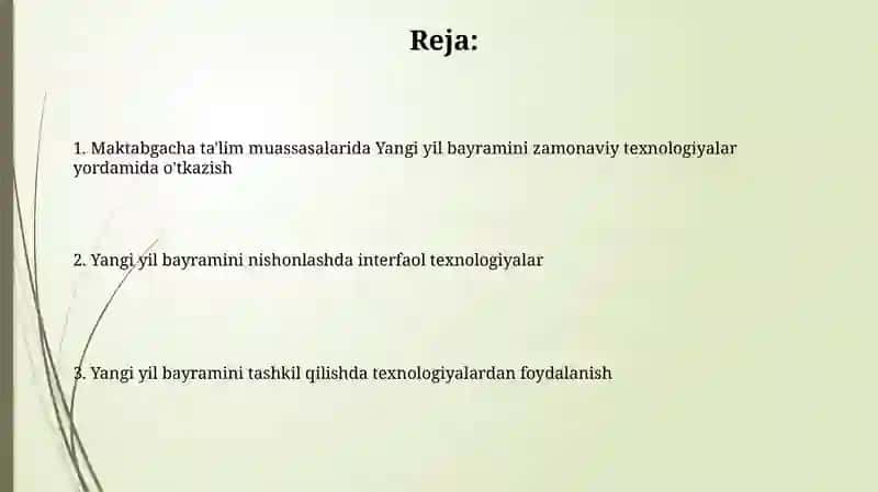 Maktabgacha ta'limda Yangiyil bayramini tashkil etish va munosib o'tkazish texnologiyasi 2