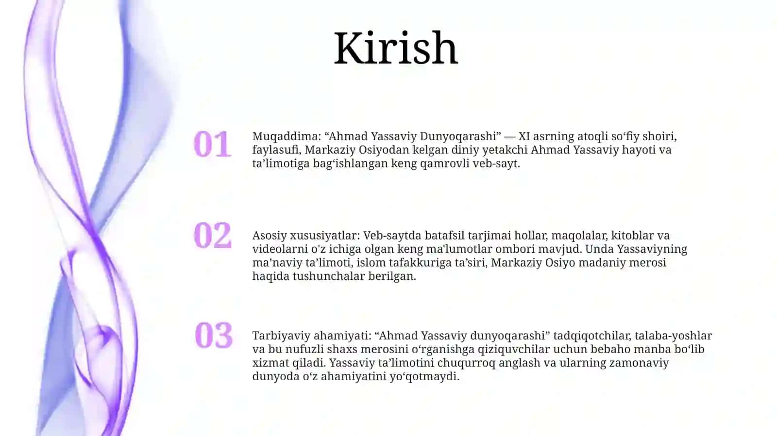 Ahmad Yassaviy Dunyoqarashi 2