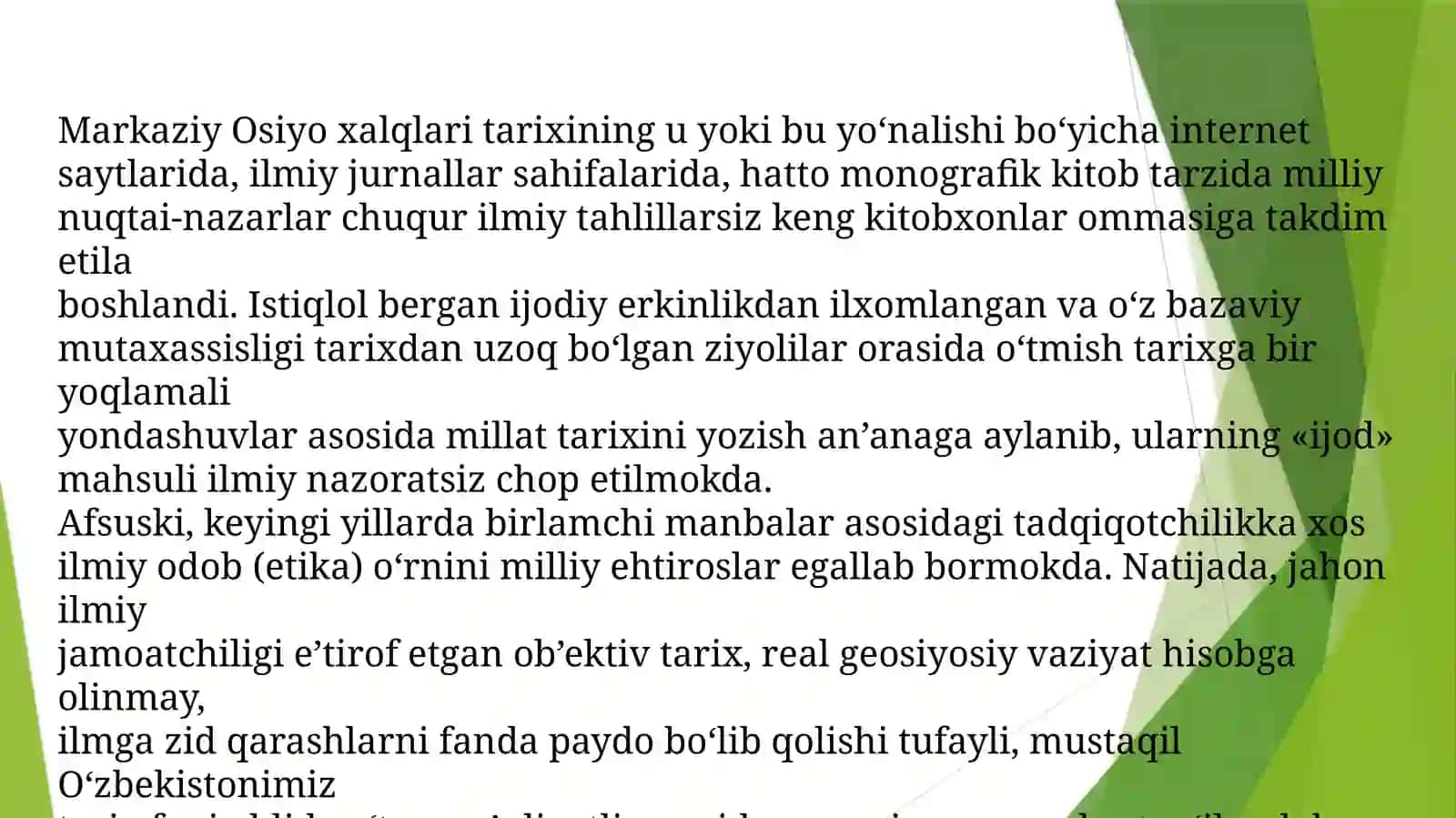 Rivojlangan va o‘nggio‘rtaasrlarda Yevropa va Markaziy Osiyo tarixshunosligi 2