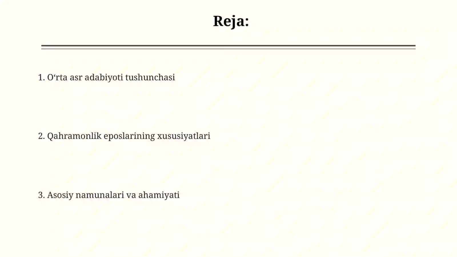 Yevropa o‘rta asr adabiyoti. Qahramonlik eposlari 2