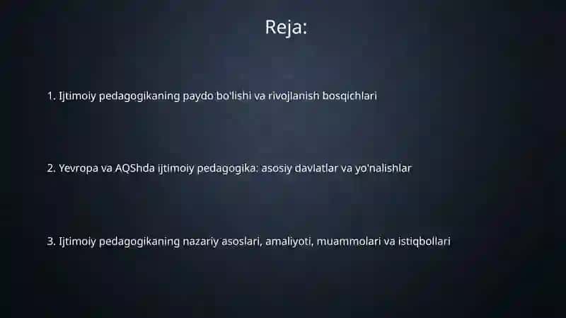 Xorijda ijtimoiy pedogogikaning rivojlanish tarixi 2