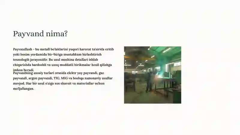 Payvand Birikmalar va Ularning Turlari 2