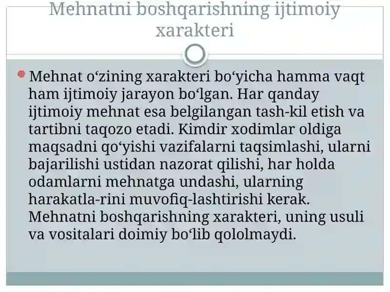 MEHNATNI BOSHQARISH USULLARI 2