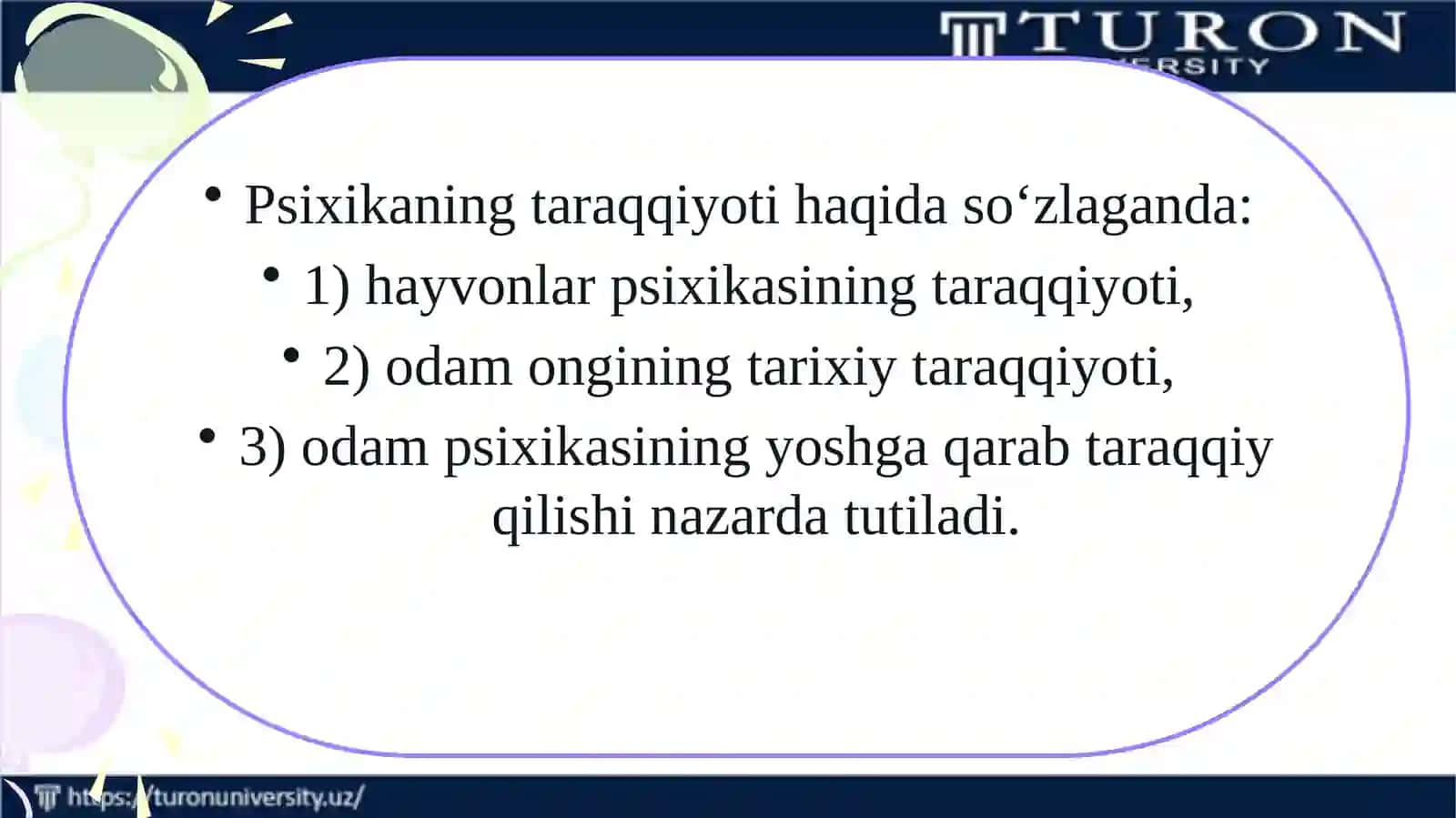 PSIXIKA VA ONGNING FILOGENETIK TARAQQIYOTI 2