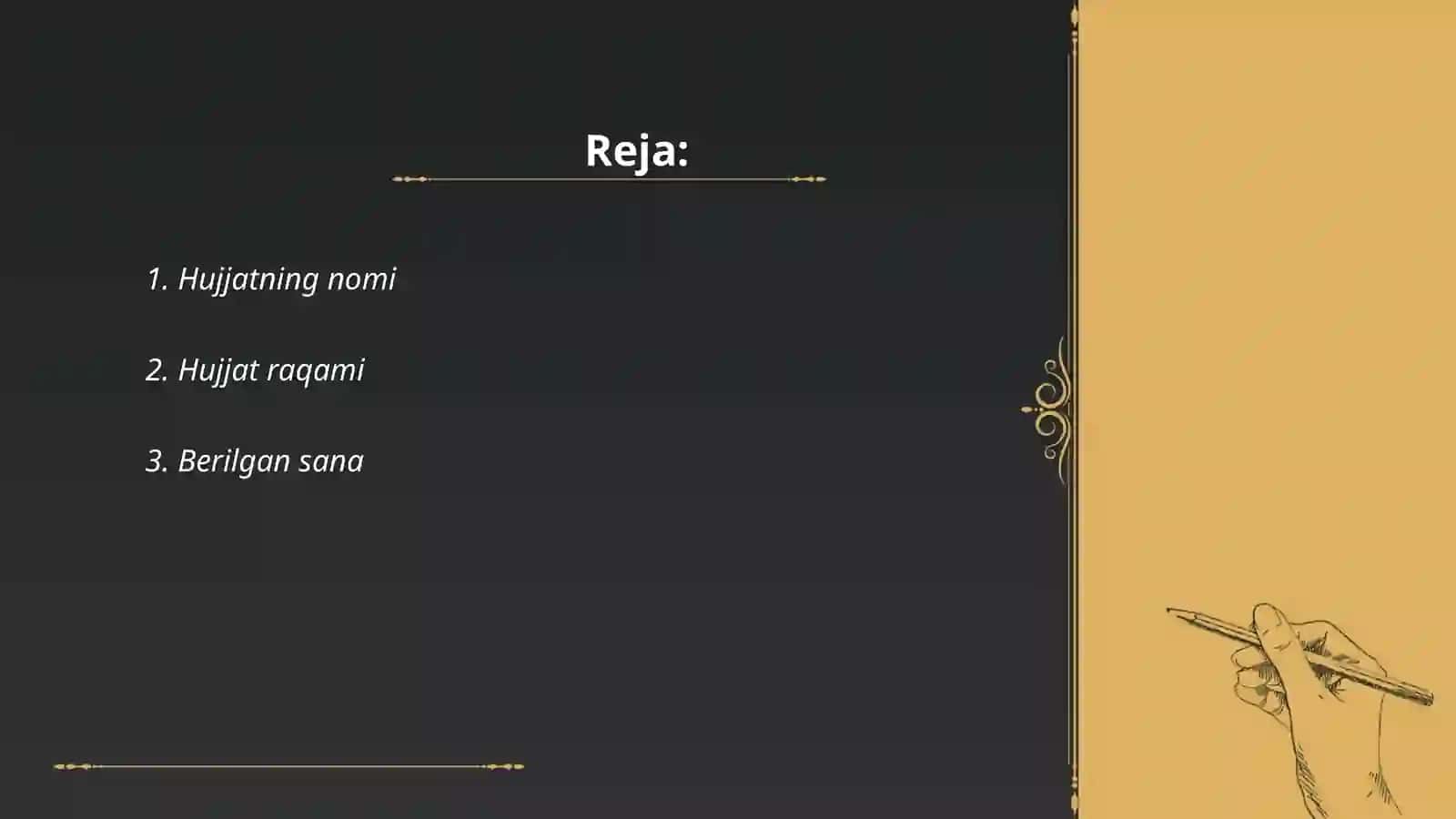 Hujjat Rekvizitlari 2