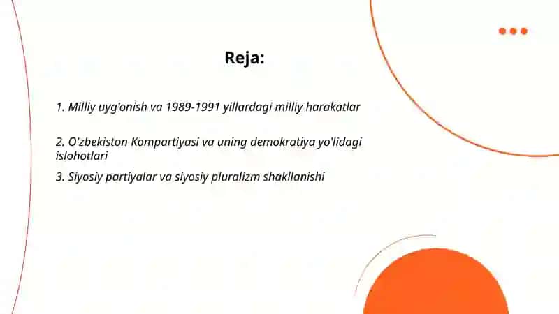 O'zbekistondagi ijtimoiy-siyosiy jarayonlar 2