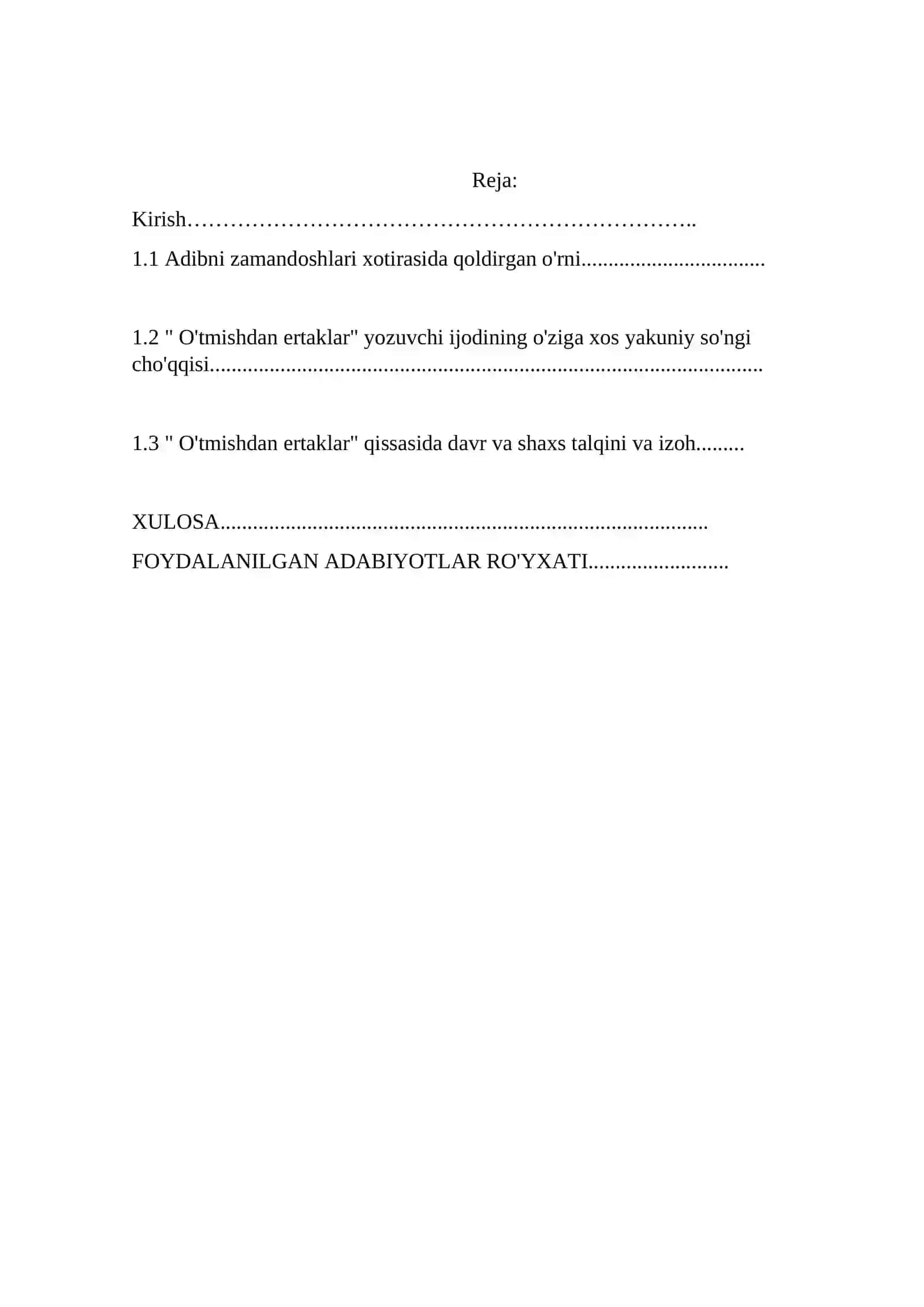 "O'tmishdan ertaklar" qissasida davr va shaxs talqini 2