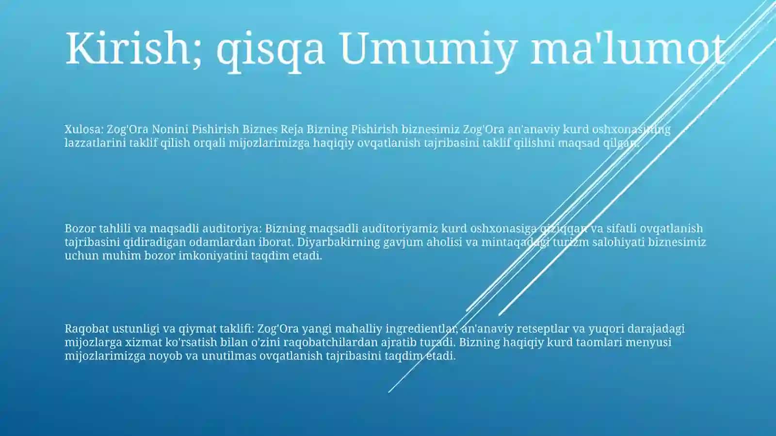 Zog'Ora Nonini PishirishBiznesReja 2