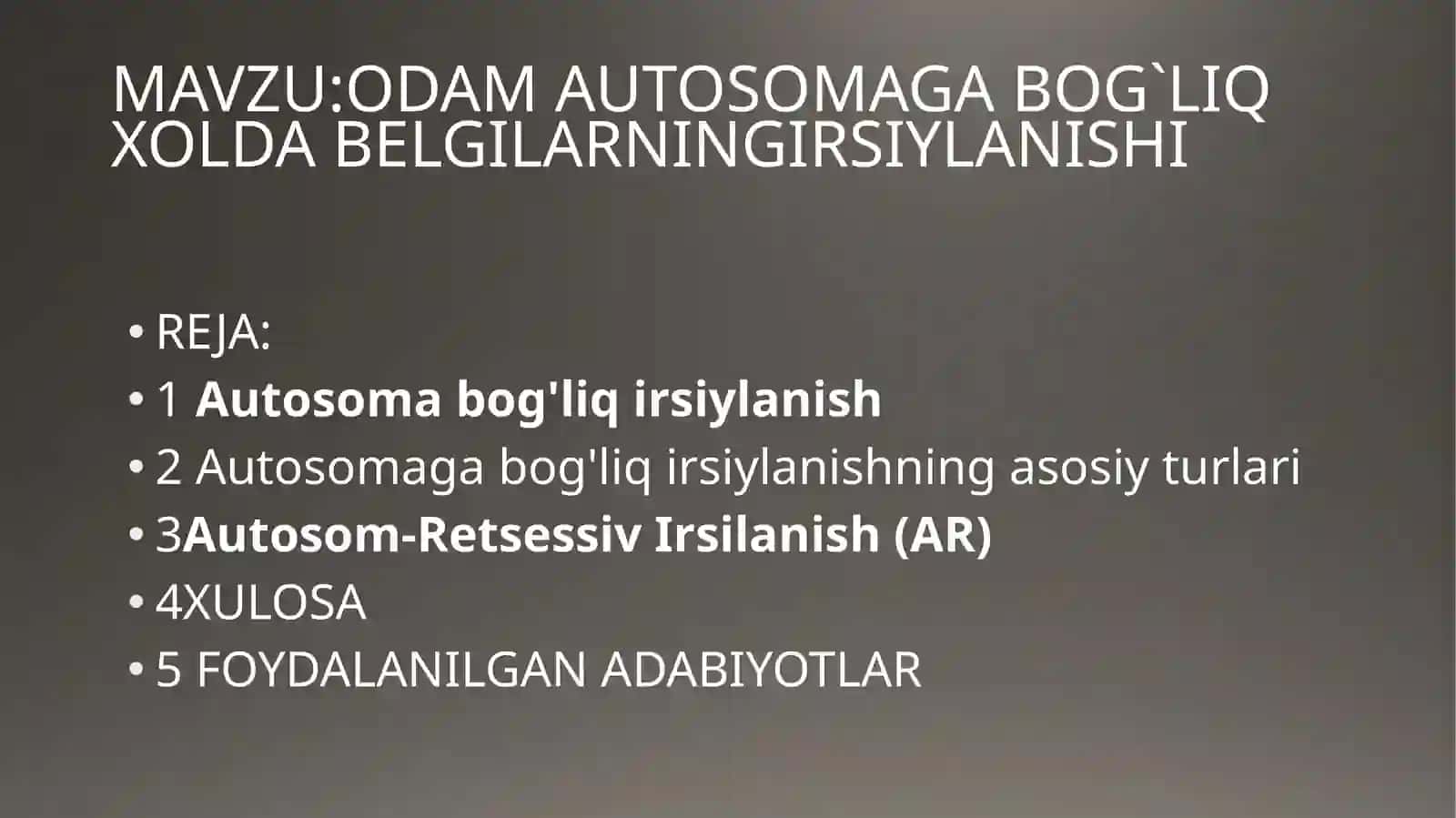 RAXIMOVA LOLA GENETIKA VA GENOMIKA ASOSLARI FANI 2