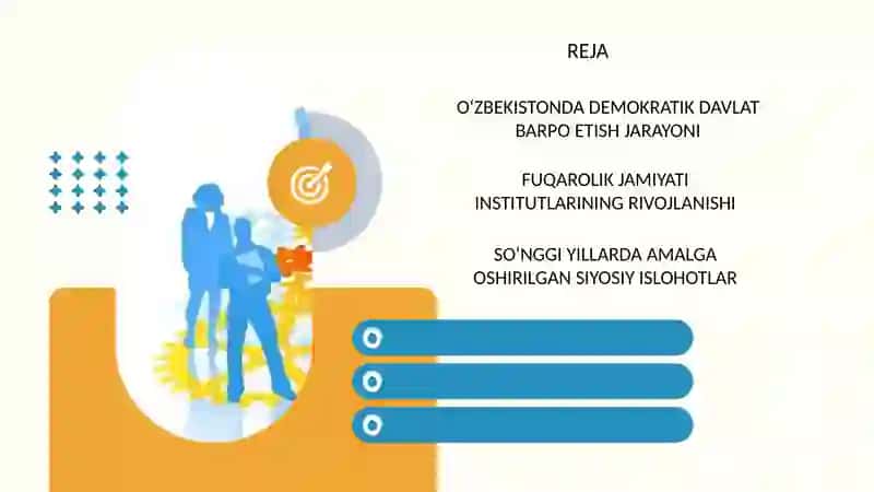O‘ZBEKISTONDA DEMOKRATIK, FUQAROLIK JAMIYATI ASOSLARINING SHAKLLANISHI VA SIYOSIY ISLOHOTLAR 2