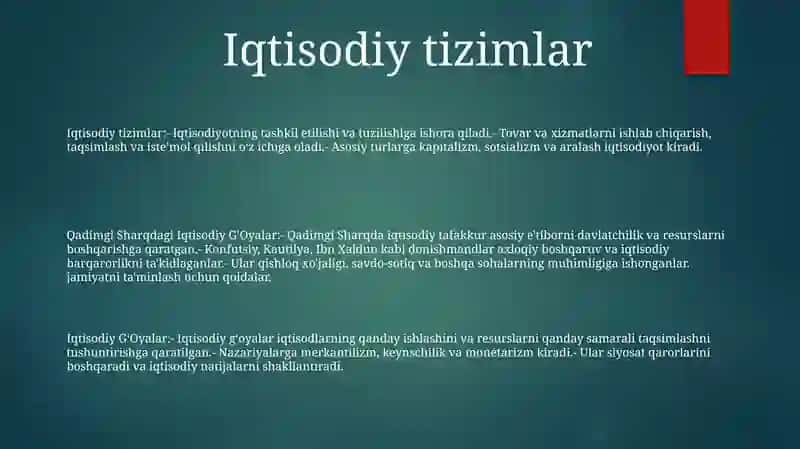 Qadimgi Sharqdagi Iqtisodiy G‘Oyalar 2