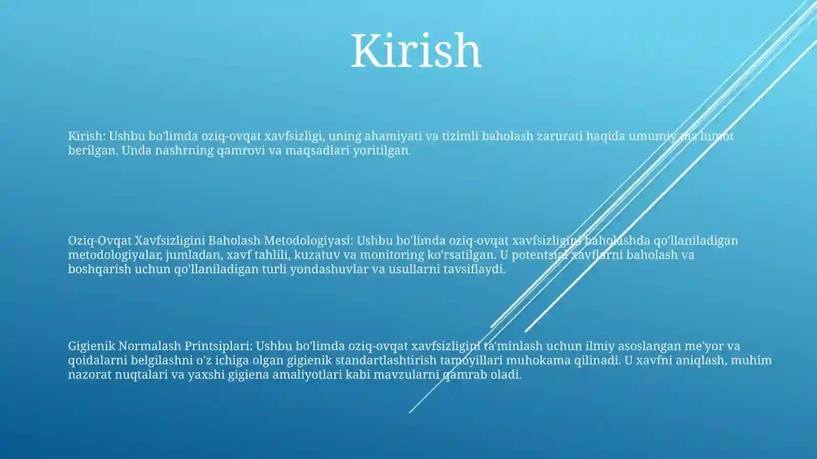 Oziq-Ovqat Xavfsizligini Baholash Metodologiyasi Vа Gigienik NormalashPrintsiplari 2