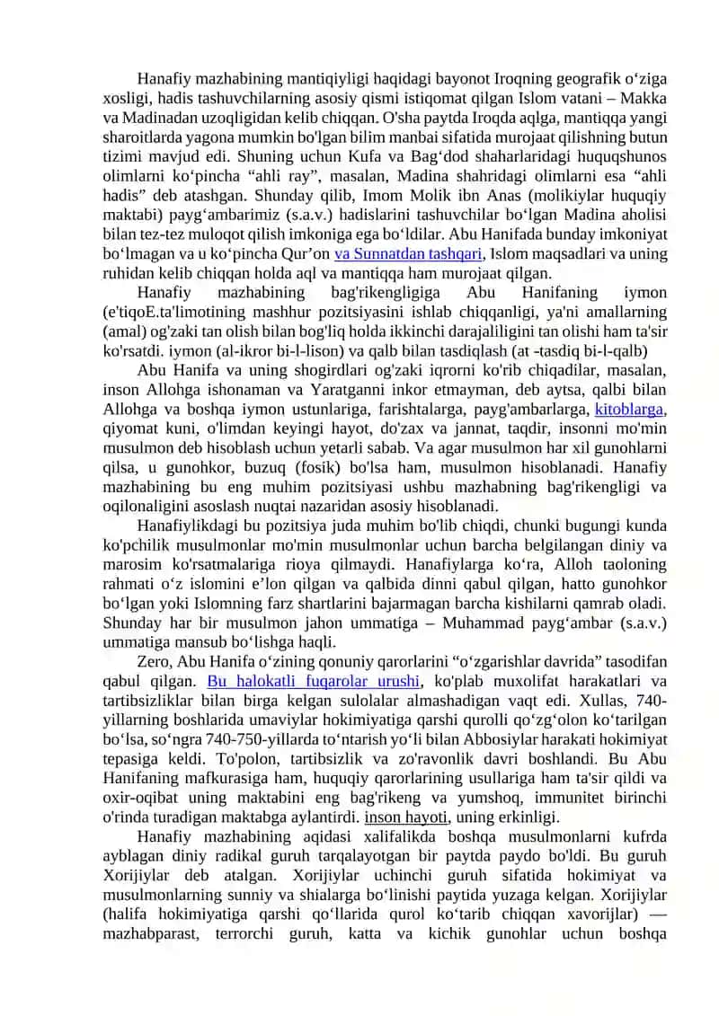 MARKAZIY OSIYO TARIXIDA XANAFIYA MAZXABINING O‘RNI 2