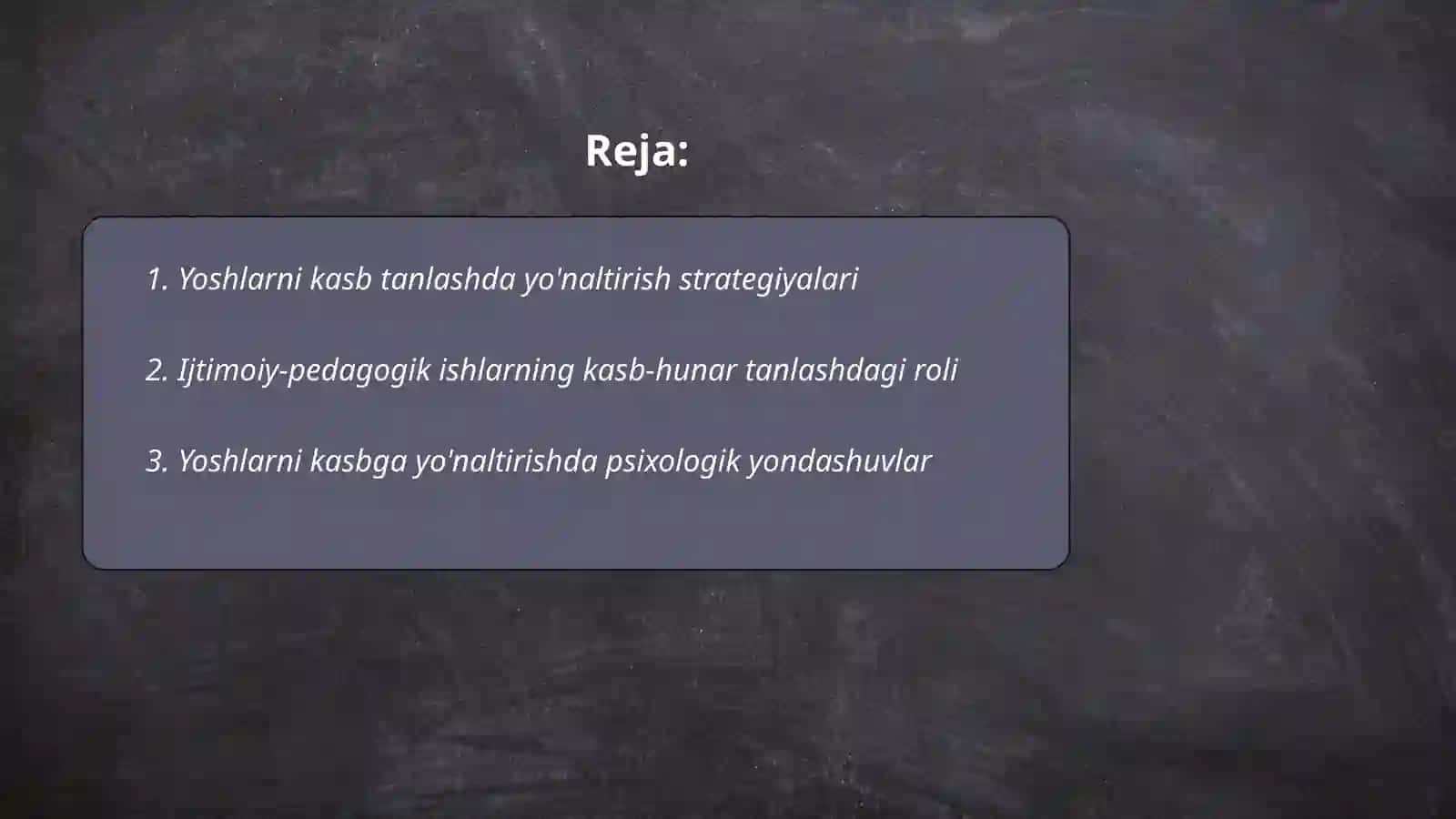 Yoshlarni kasb hunarga maqsadli yoʻnaltirishga doir 2