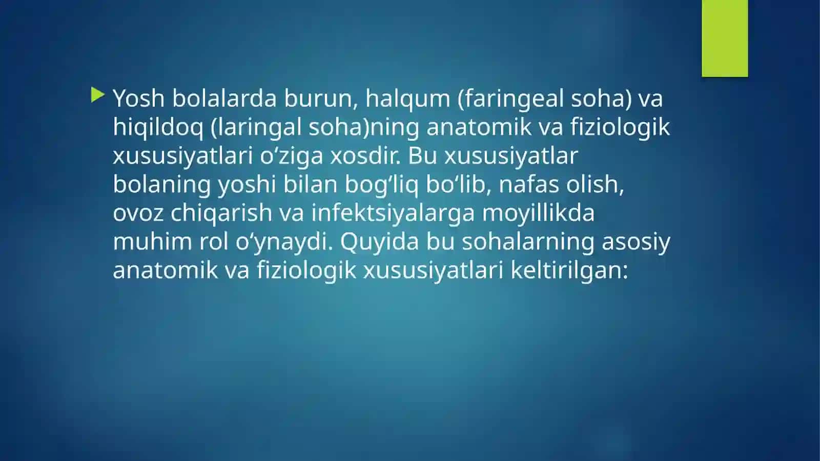 Burun, halqum, hiqildoqning anatomo-fiziologik xususiyatlari 2
