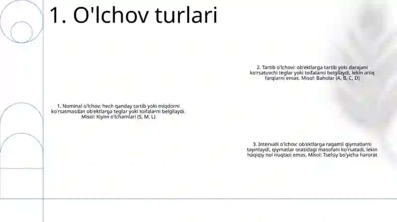 O'Lchangan Miqdorning Sifat Va Miqdoriy Tavsiflari 2