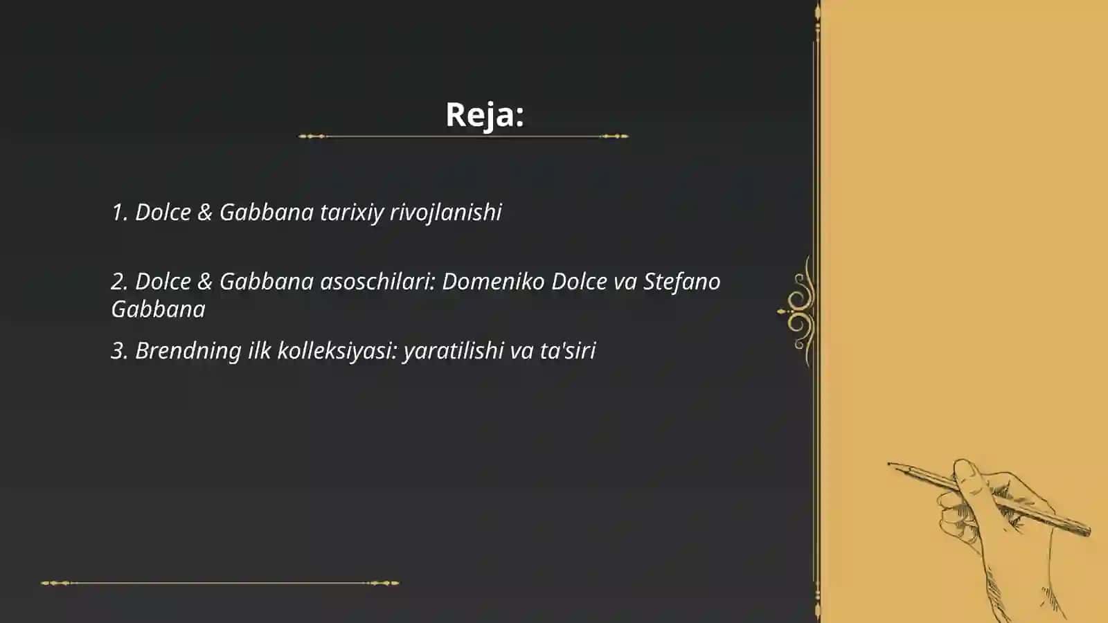 Dolce & Gabbana brendi haqida ma'lumot 2