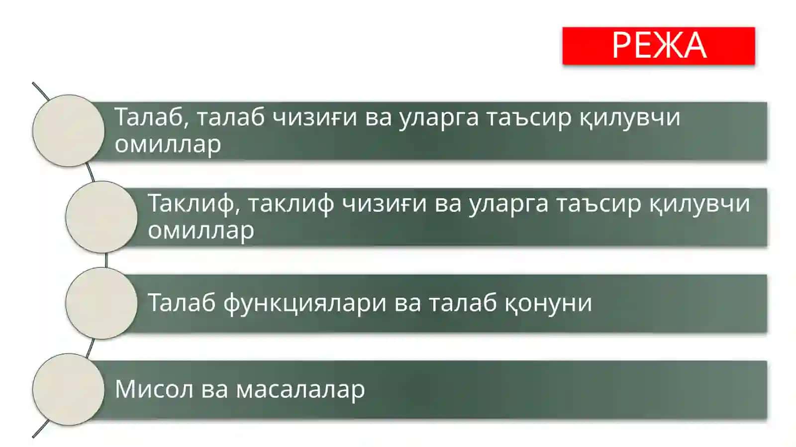 ТАЛАБ ВА ТАКЛИФ ТАҲЛИЛИ АСОСЛАРИ/МИКРОИҚТИСОДИЁТ 2
