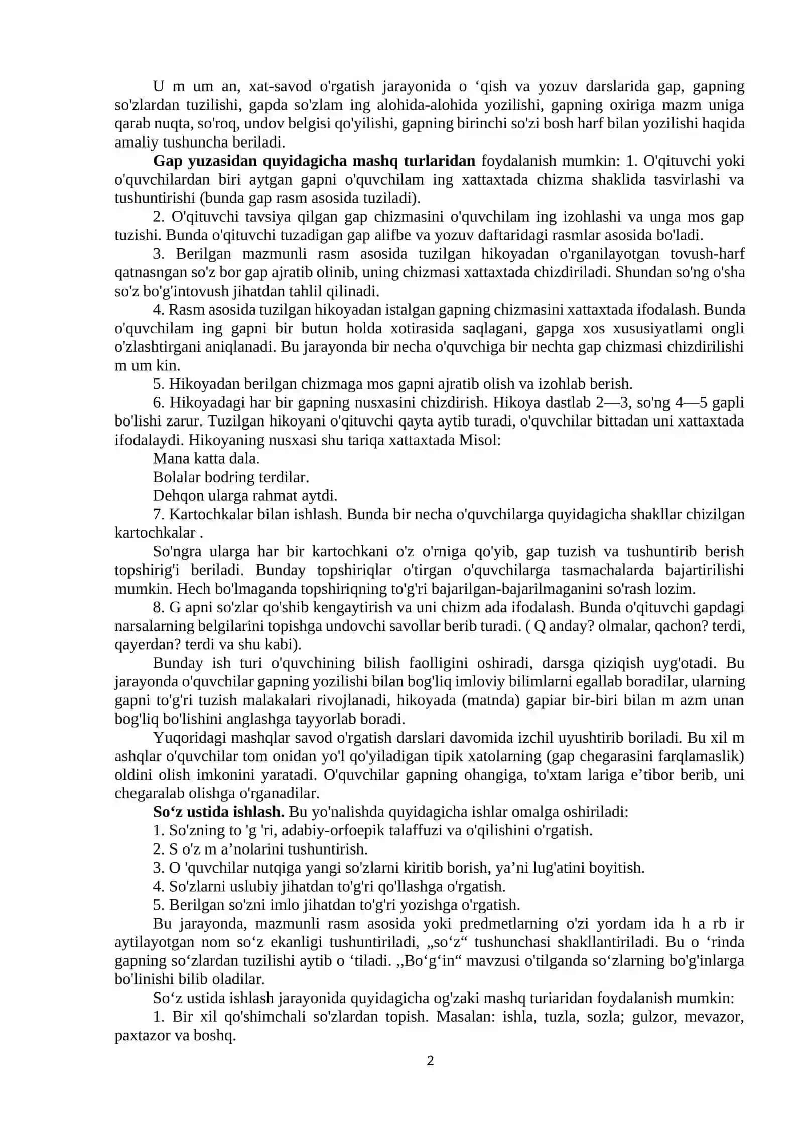 Savod O‘rgatish Davrida Yozuvga O‘rgatish 2