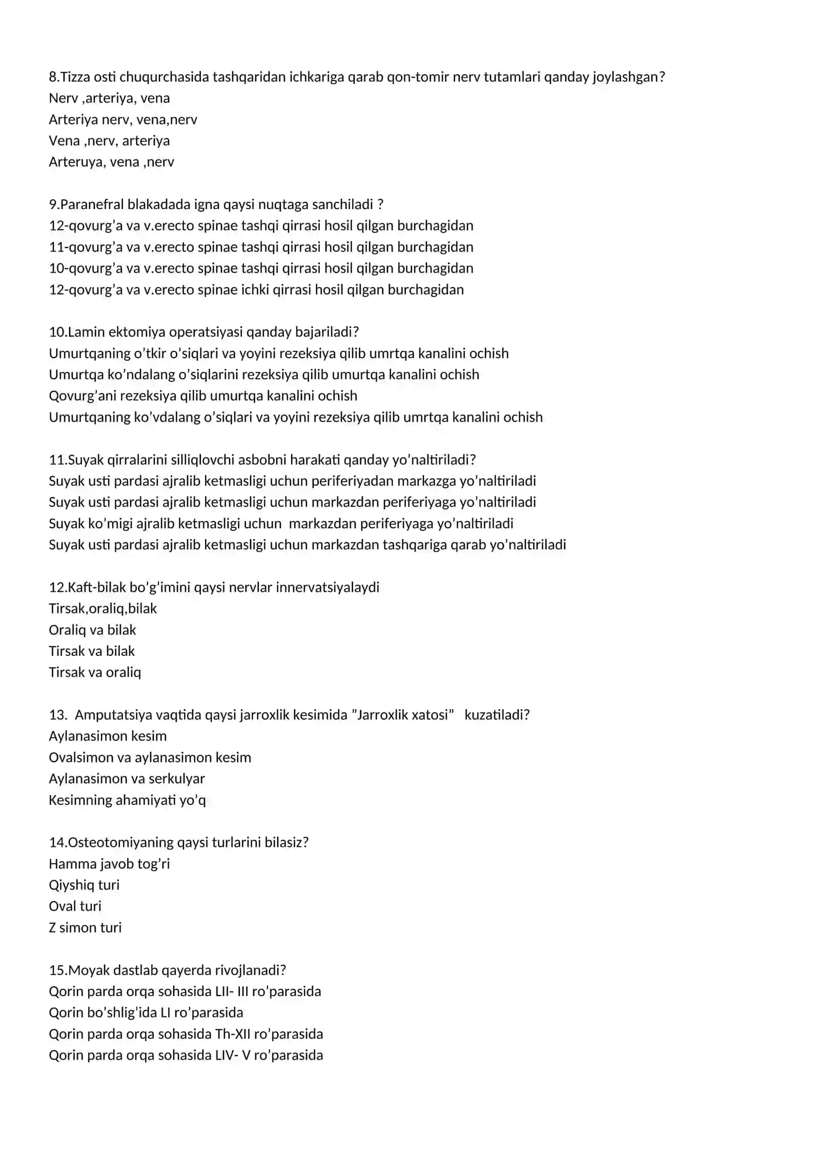 Modul 2. Test savollari 2