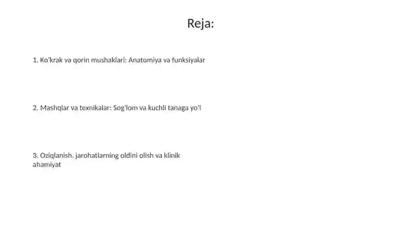 Koʻkrak va Qorin Muskullar 2