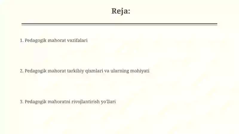 Pedagogik mahoratning tarkibiy qismlari va ularning mohiyati 2