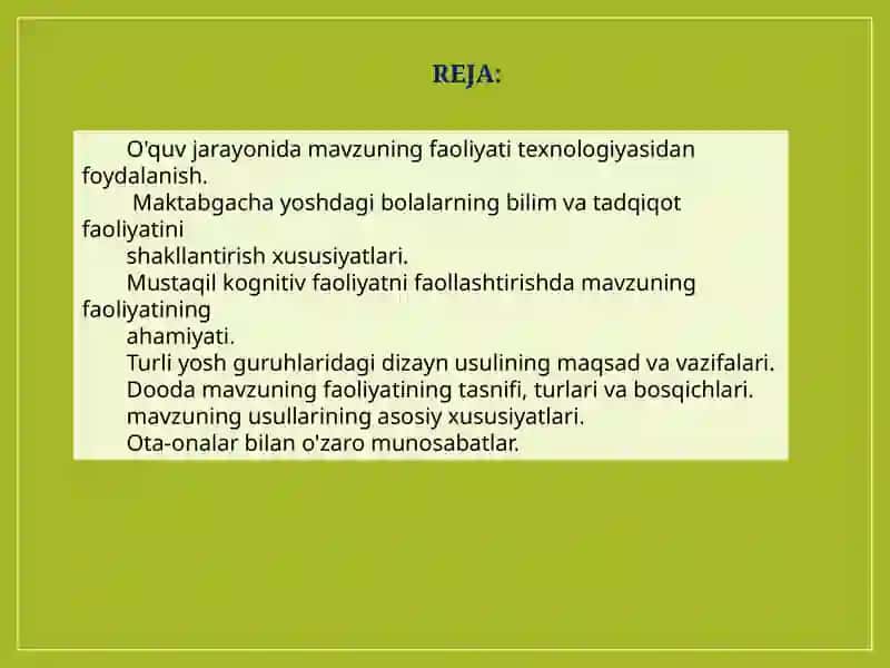 BILISH JARAYONINING RIVOJLANISHI SOHASINING KUTILAYOTGAN NATIJALARI ASPSIDA TA'LIMIY O'YINLARDAN FOYDALANISH 2