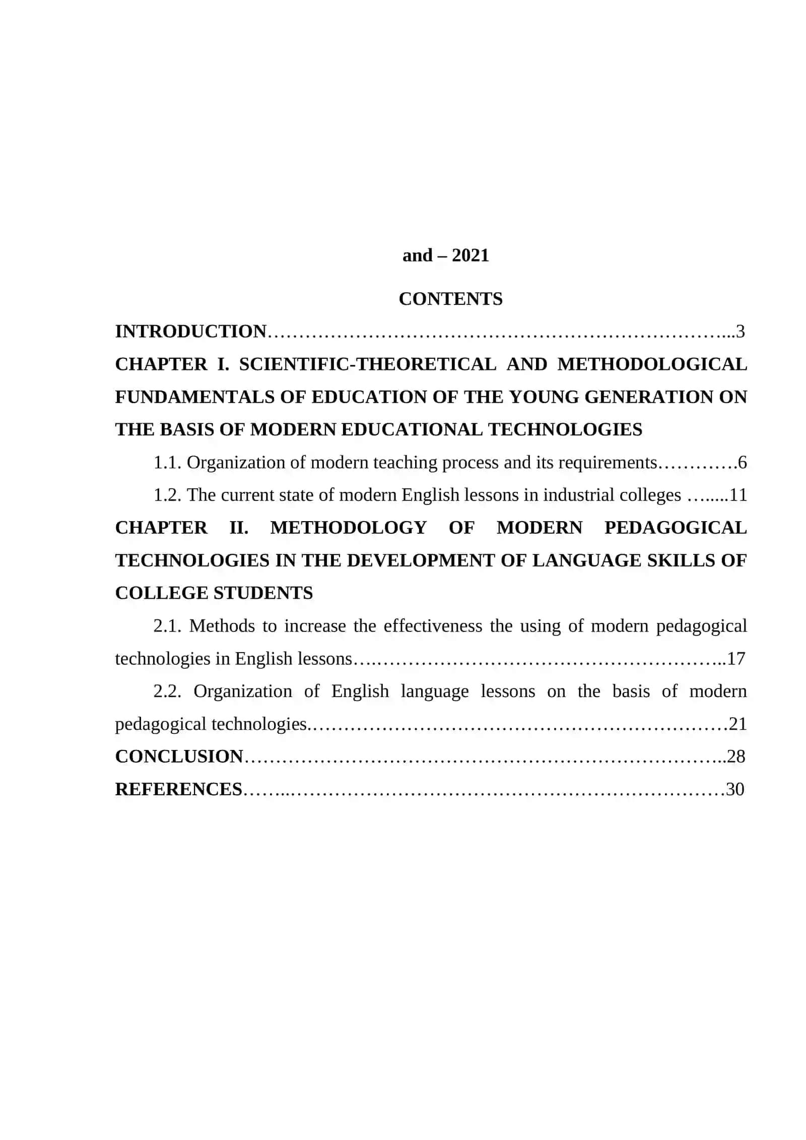 COURSE WORK: THE USAGE OF MODERN TECHNIQUES OF TEACHING ENGLISH IN INDUSTRIAL COLLEGES 2