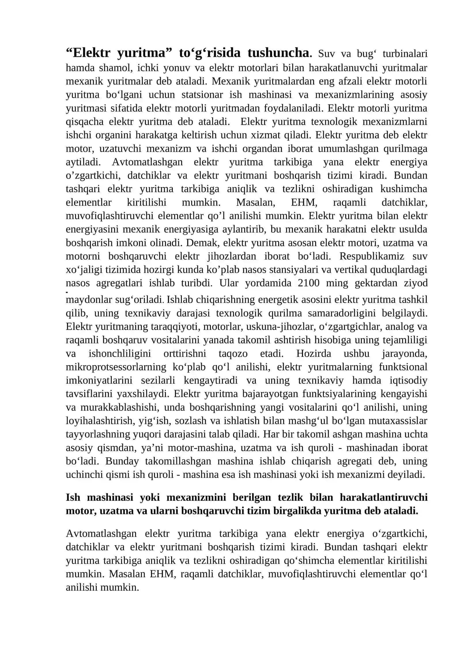Elektr yuritma mexanikasi 2